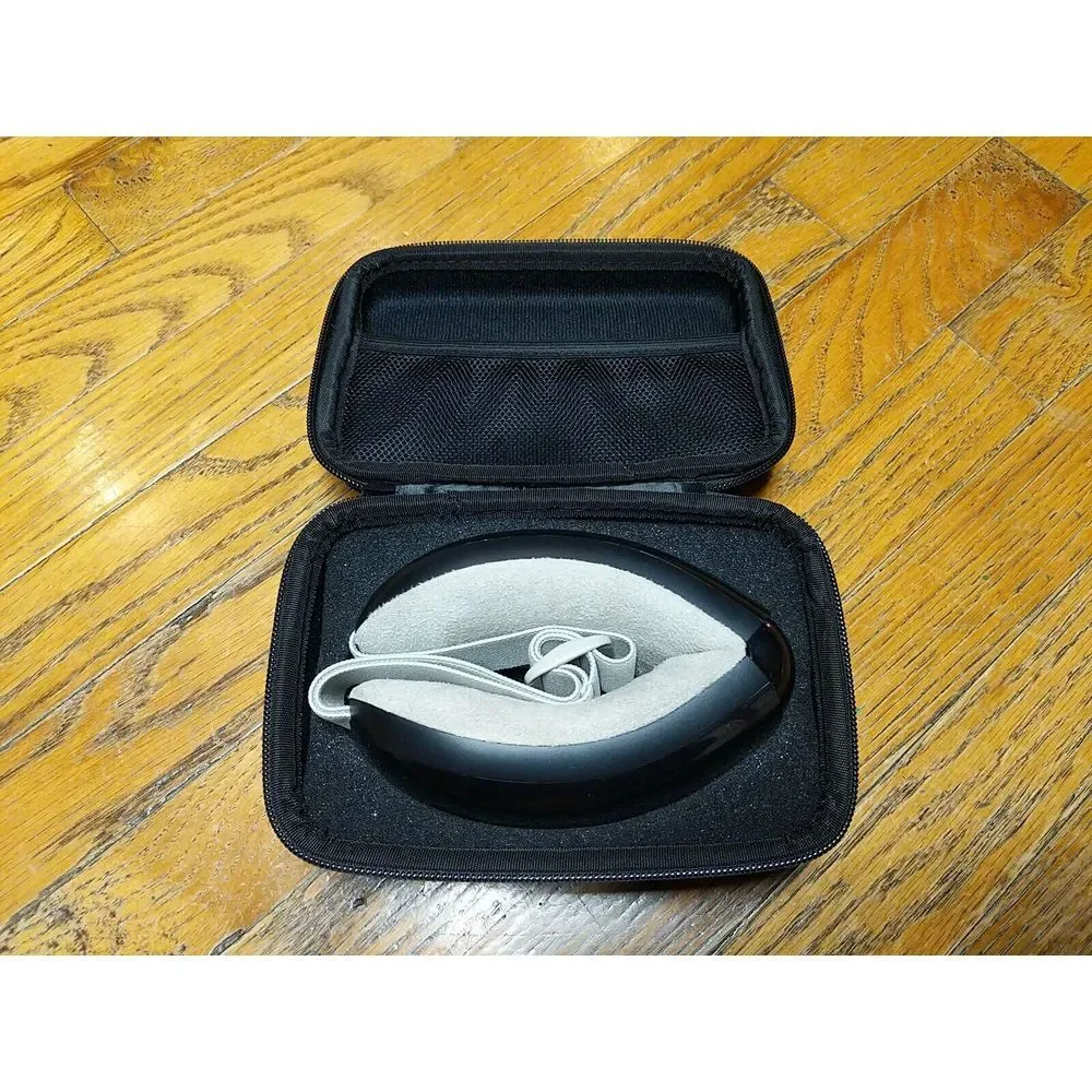 Eyeology Eye Massager with Heat, Vibrating‎ Eye Mask for Fatigue Relief Black
